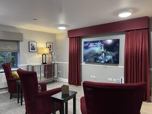 St Pauls Care Centre, close up of cinema room 