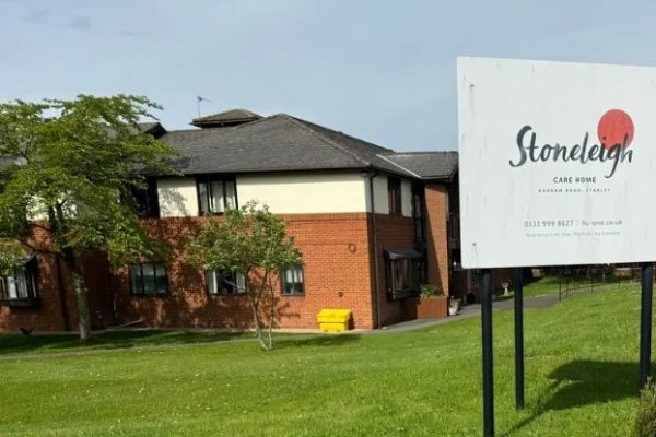 Stoneleigh Care Home in Stanley, front entrance