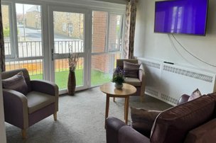 Stoneleigh Care Home in Stanley, tv room