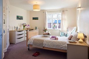 Stowford House Care Home bedroom