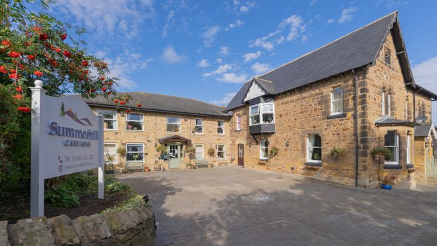 Summerhill Care Home in Alnwick, front exterior