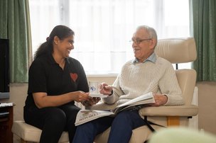 Jordan Care - man with carer