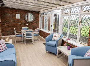 Tenchley Manor Nursing Home in Selsey, conservatory