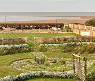 Tenchley Manor Nursing Home in Selsey, rear gardens view