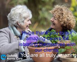 Thank you from The Oxford Aunts Team