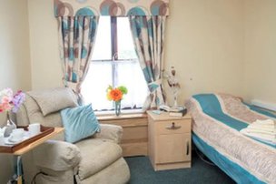 The Harefield Care Home in Uxbridge, bedroom