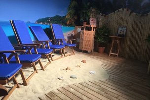 The Oakes Care Centre in Huddersfield, beach