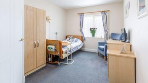 The Polegate Care Home in East Sussex, bedroom