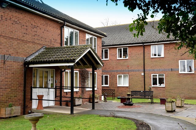 The Poplars Nursing Home in Stockton On Tees rear exterior of building