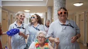 The Martlets - residents and staff dressing up for activity