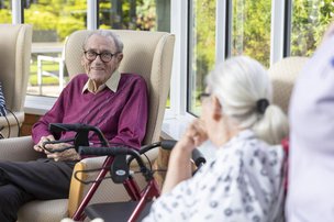 Tudor Manor in Stourbridge elderly gentleman