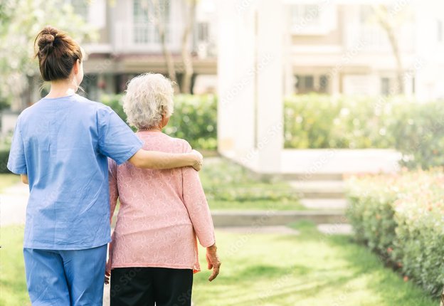 Blackburn Care, , Darwen, carer with elderly lady 