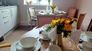 Trafalgar Park in Treharris, dining room