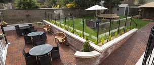 Tremona Care Home in Watford, exterior, garden area 