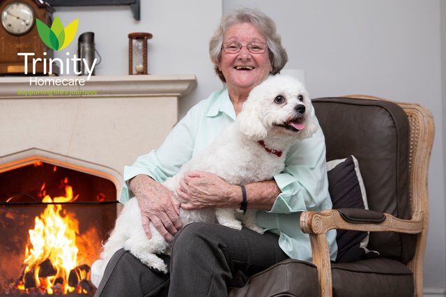Trinity Care at Home - Live-in Care - Service User with dog