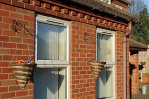 Victoria Mews in Coventry, windows