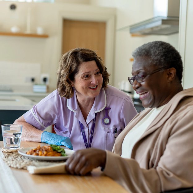 Helping Hands Enfield, carer and client