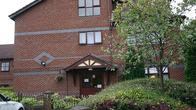 Westleigh Lodge in Leigh, front entrance