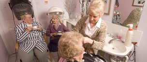 Willowthorpe Care Home in Stanstead Abbotts, residents in the salon 