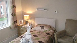 The Willows Residential Home in Hinckley, bedroom