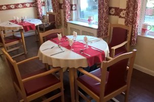 The Willows Residential Home in Hinckley, dining room