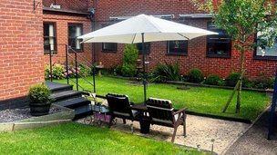 The Willows Residential Home in Hinckley, garden