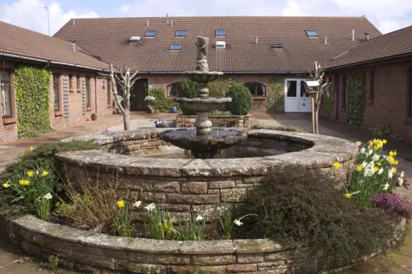 Winters Park Care Home in Penrith, fountain