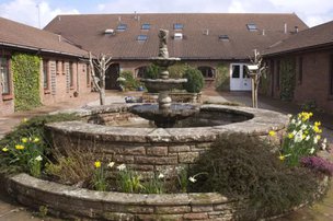 Winters Park Care Home in Penrith, fountain